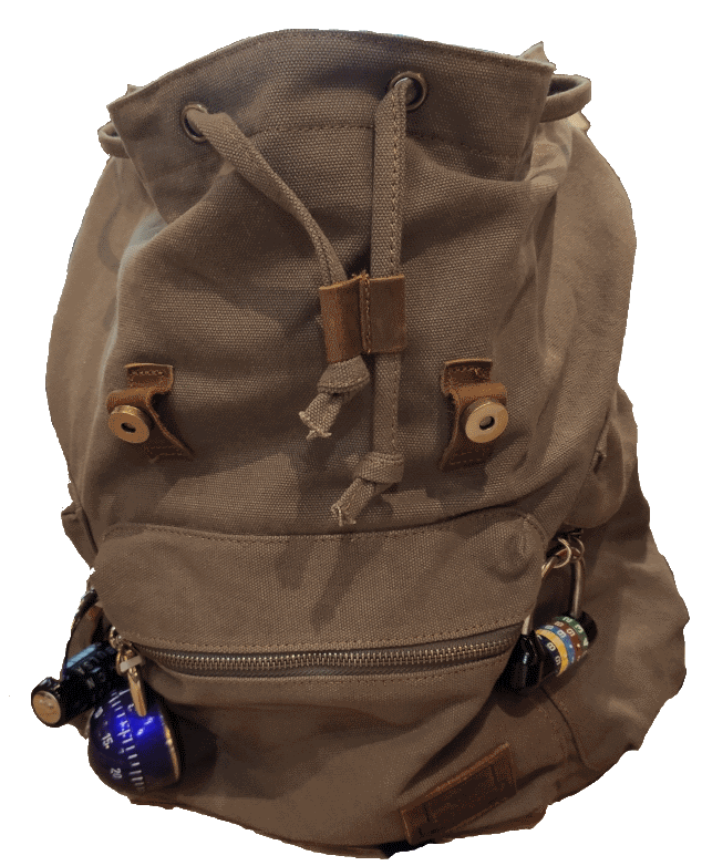 backpack used in the escape brussels game